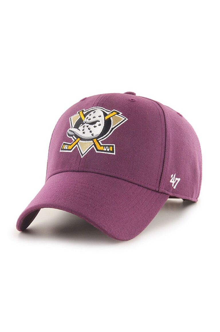 47brand șapcă NHL Anaheim Ducks culoarea violet