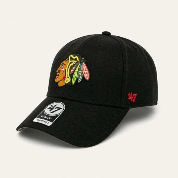 47brand șapcă NHL Chicago Blackhawks H-MVP04WBV-BKA