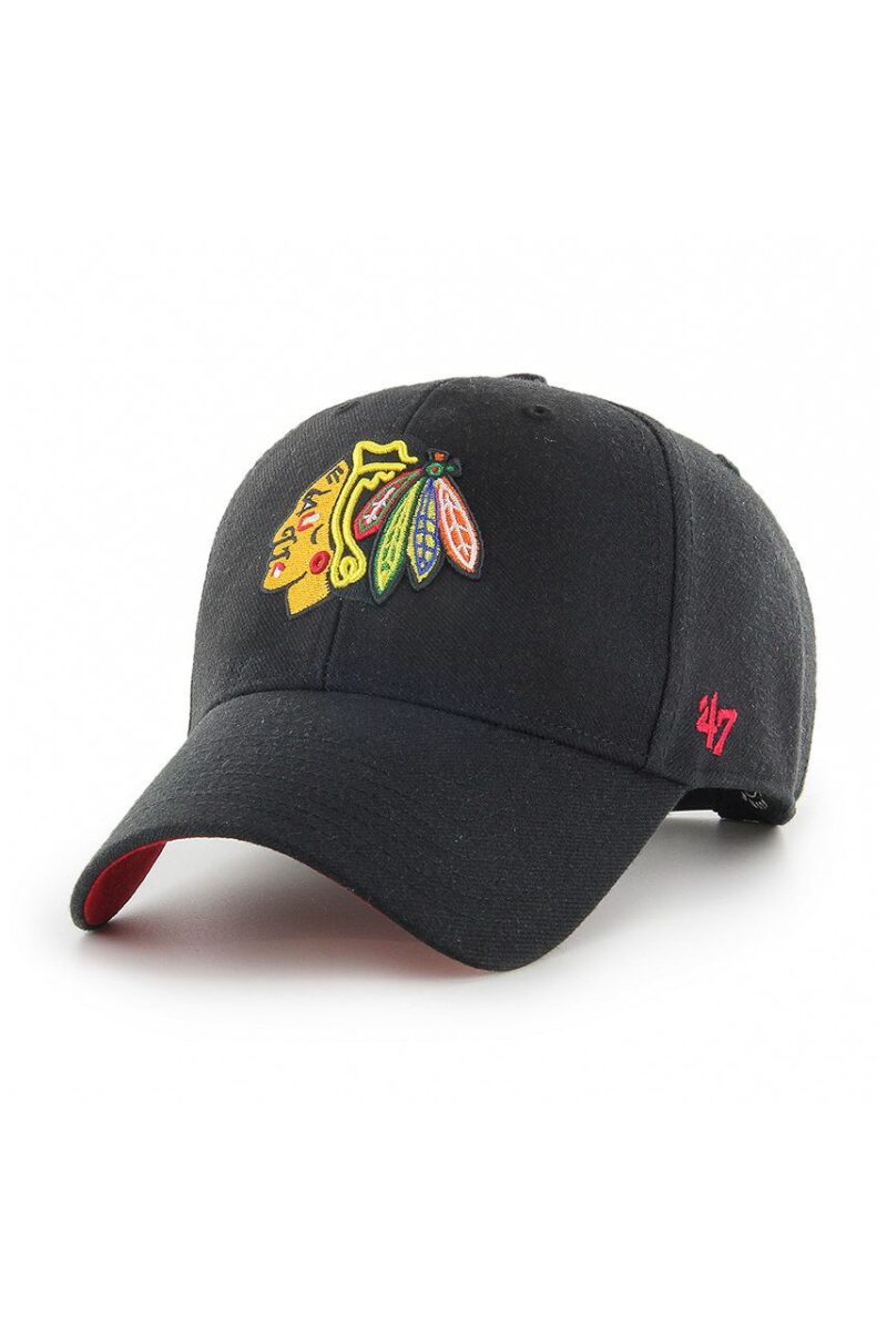 47brand șapcă NHL Chicago Blackhawks culoarea negru