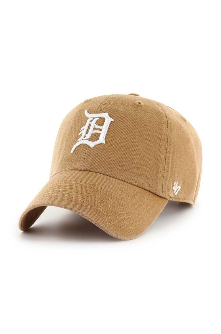 47brand șapcă de baseball din bumbac MLB Detroit Tigers culoarea maro