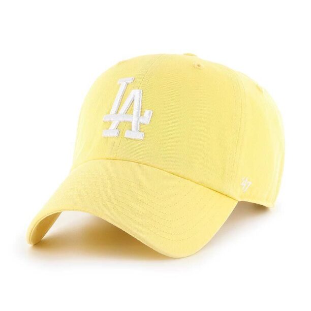 47brand șapcă de baseball din bumbac MLB Los Angeles Dodgers culoarea galben