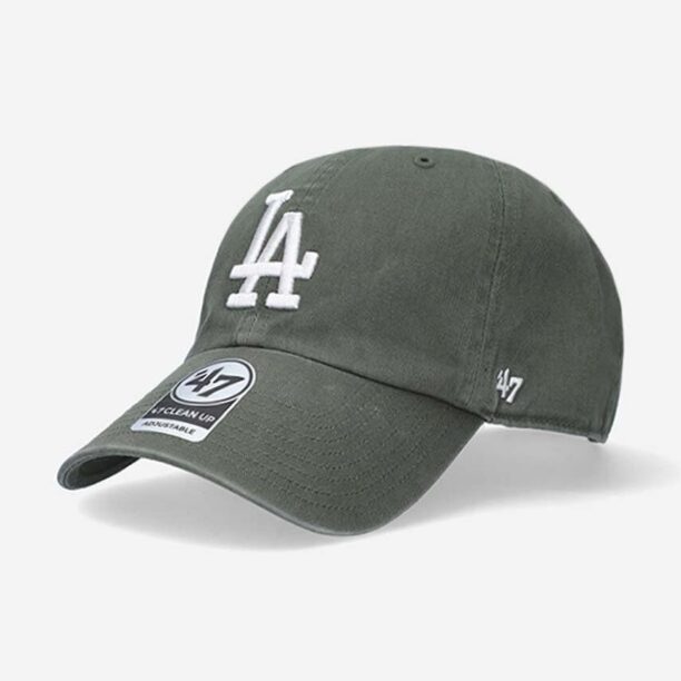 47brand șapcă de baseball din bumbac MLB Los Angeles Dodgers culoarea verde