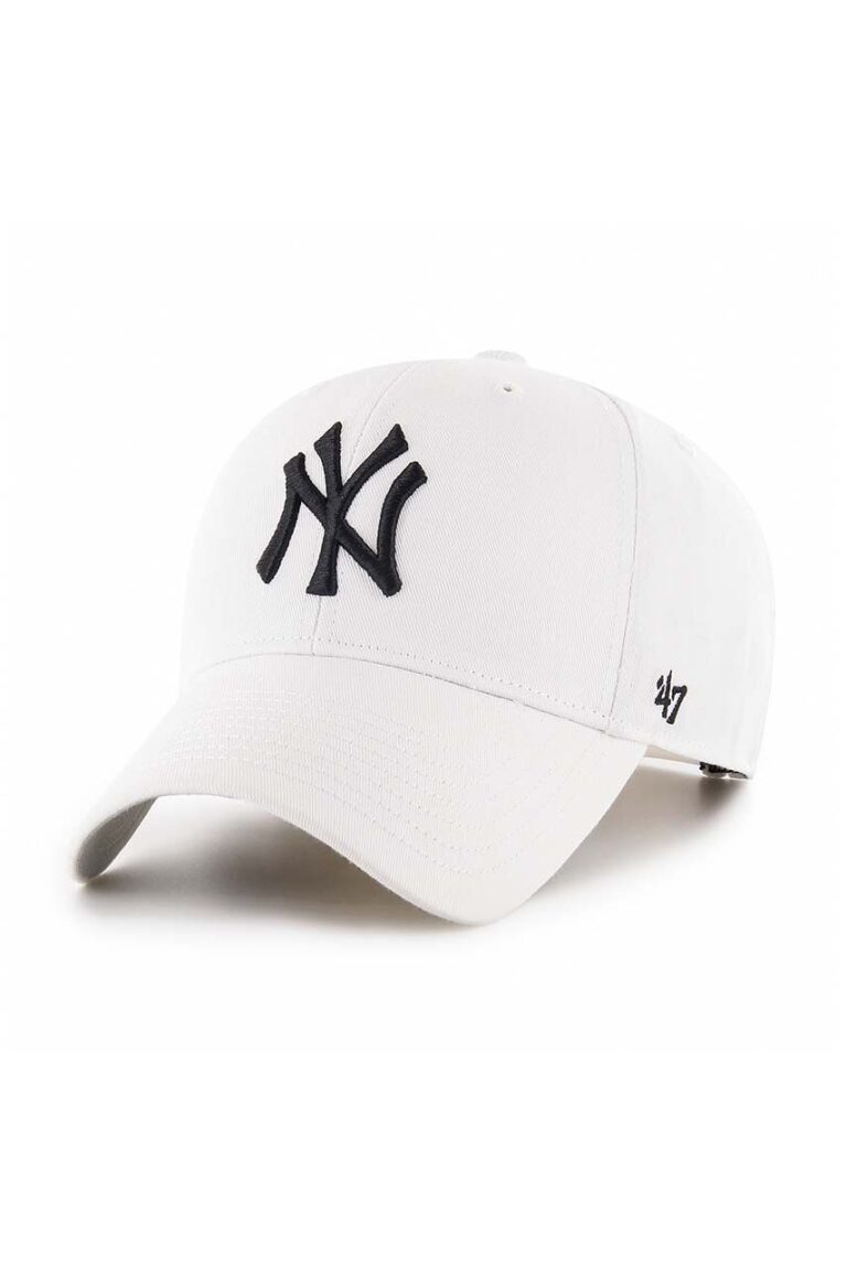 47brand șapcă de baseball din bumbac MLB New York Yankees culoarea alb