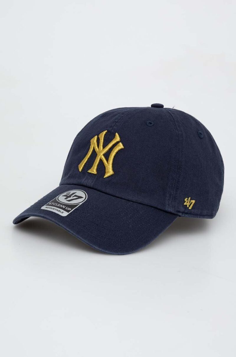 47brand șapcă de baseball din bumbac MLB New York Yankees culoarea albastru marin