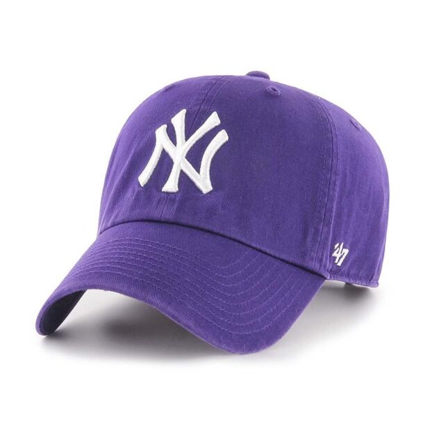 47brand șapcă de baseball din bumbac MLB New York Yankees culoarea violet