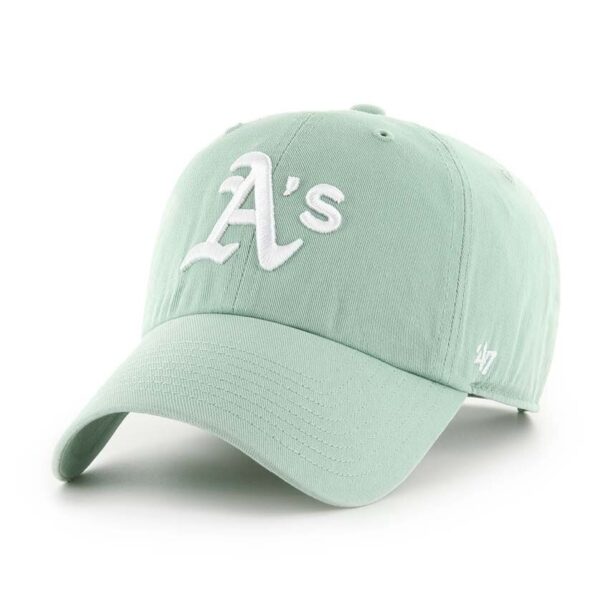 47brand șapcă de baseball din bumbac MLB Oakland Athletics culoarea verde