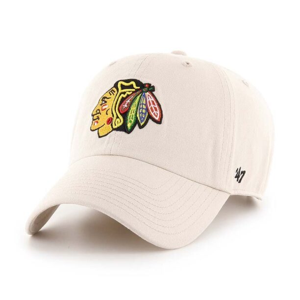 47brand șapcă de baseball din bumbac NHL Chicago Blackhawks culoarea bej