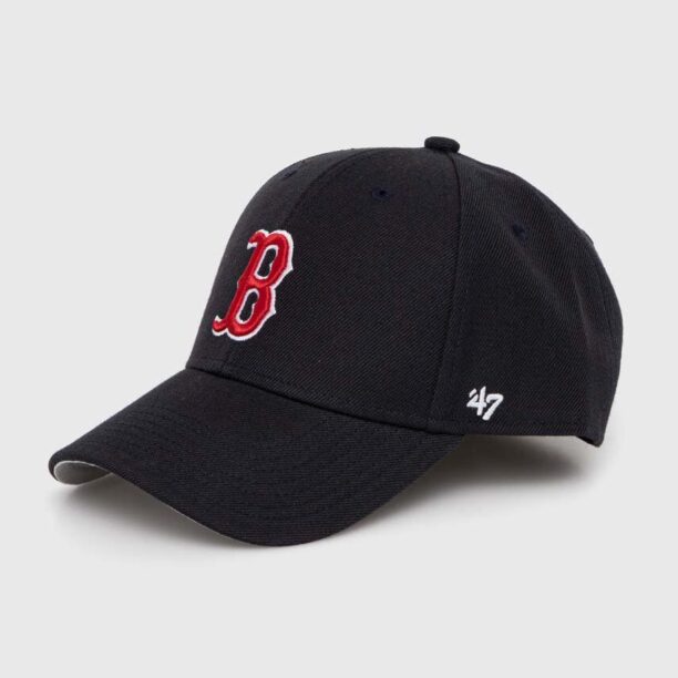 47brand șapcă de baseball pentru copii MLB Boston Red Sox culoarea albastru marin