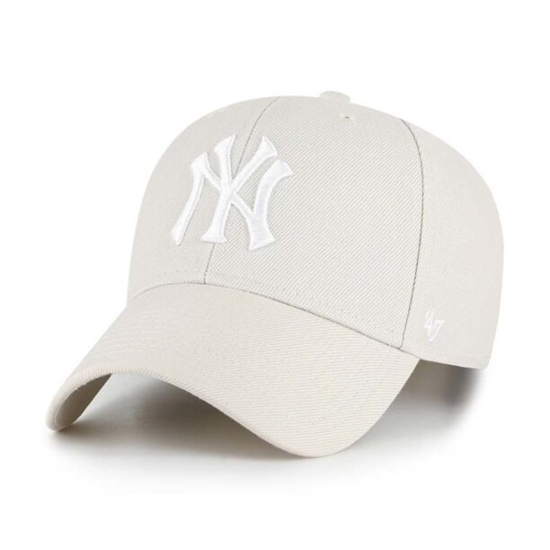 47brand șapcă din amestec de lână MLB New York Yankees culoarea bej