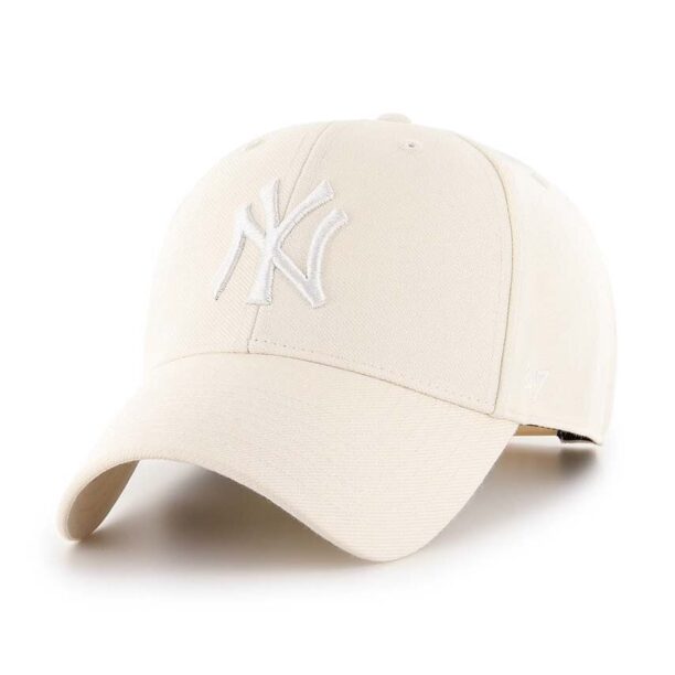 47brand șapcă din amestec de lână MLB New York Yankees culoarea bej