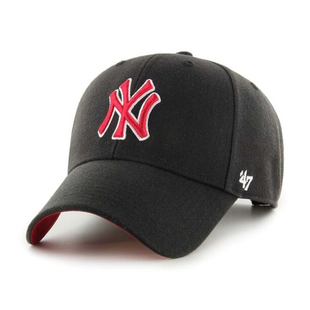 47brand șapcă din amestec de lână MLB New York Yankees culoarea negru