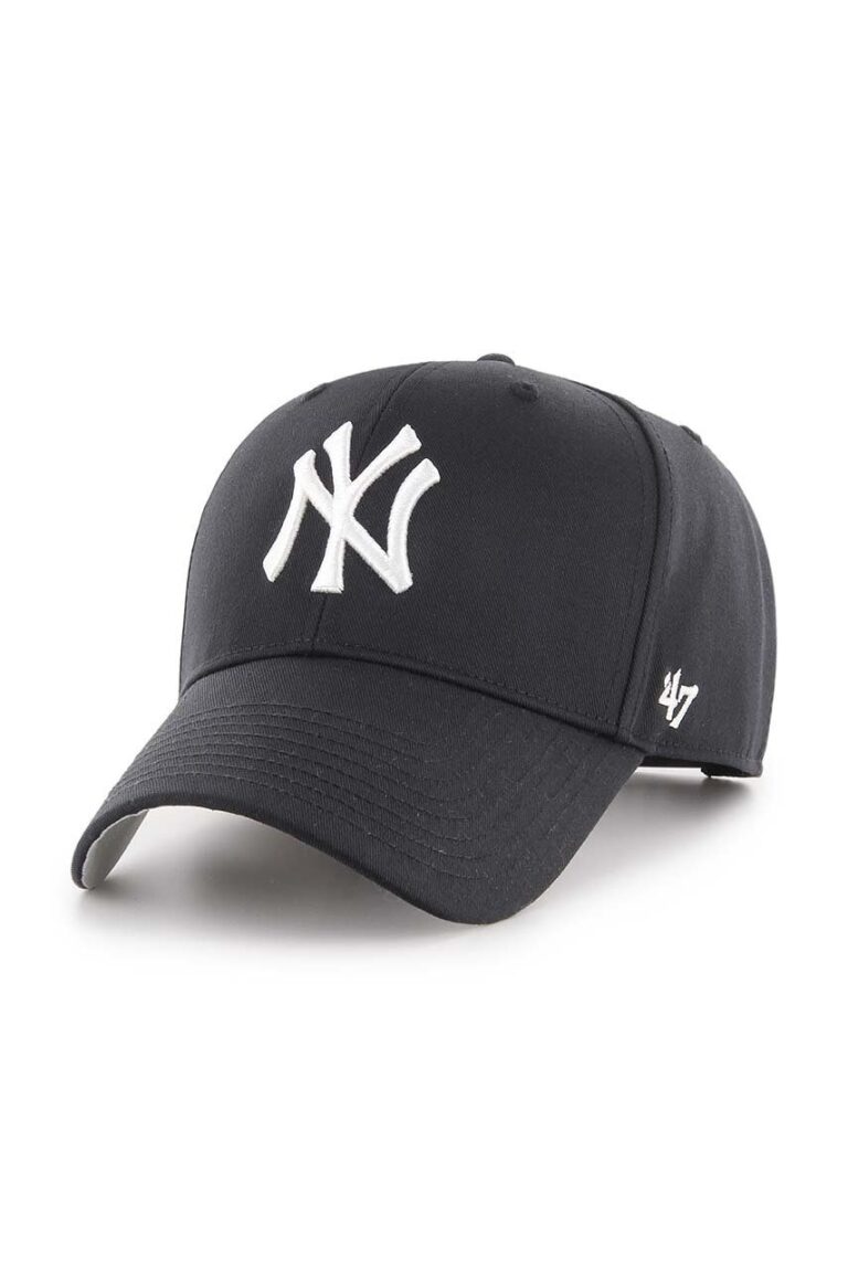 47brand șapcă din amestec de lână MLB New York Yankees culoarea negru