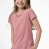 4F tricou de bumbac pentru copii culoarea roz