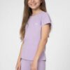 4F tricou de bumbac pentru copii culoarea violet