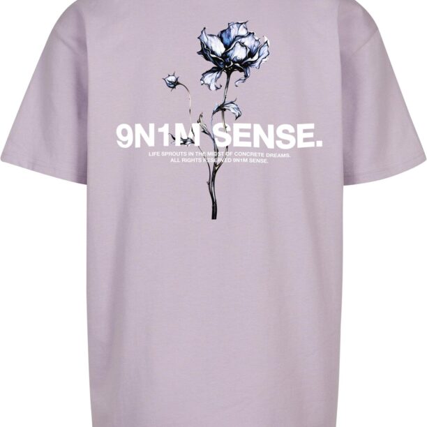 9N1M SENSE Tricou 'Flower'  albastru / lila / alb