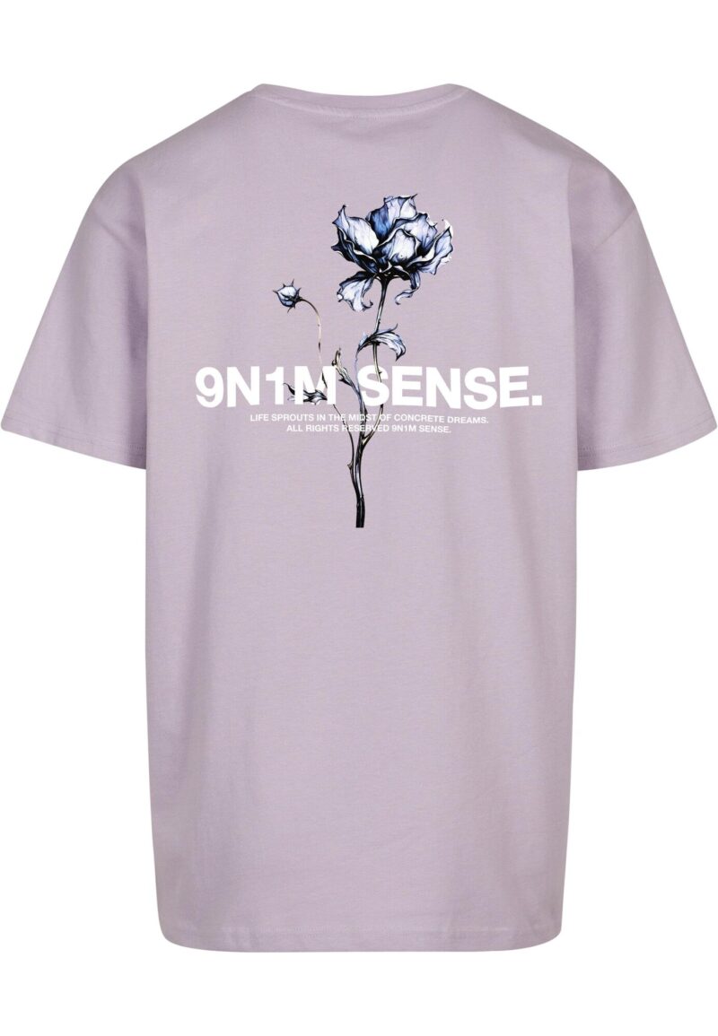 9N1M SENSE Tricou 'Flower'  albastru / lila / alb