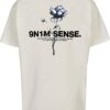 9N1M SENSE Tricou 'Flower'  bej / albastru / negru