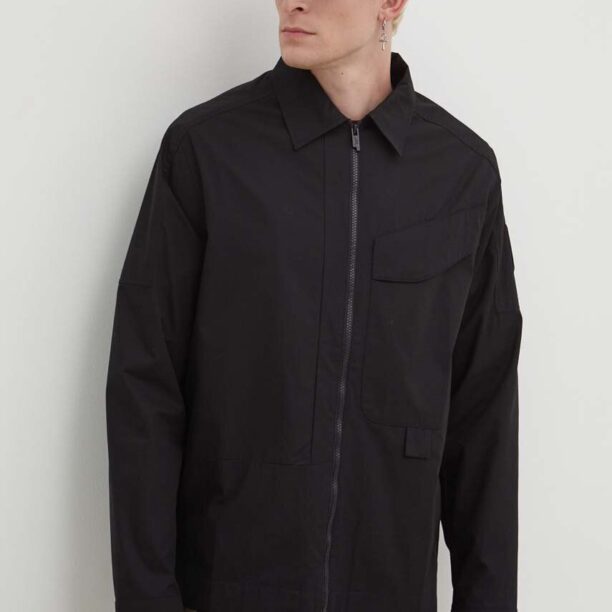 A-COLD-WALL* jachetă de bumbac Zip Overshirt culoarea negru