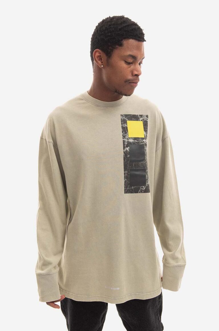 A-COLD-WALL* longsleeve din bumbac Relaxed Cubist LS T-shirt culoarea gri