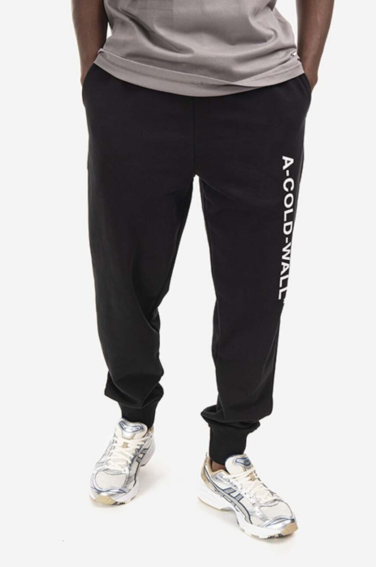 A-COLD-WALL* pantaloni de trening din bumbac Essential Logo Sweatpants culoarea negru