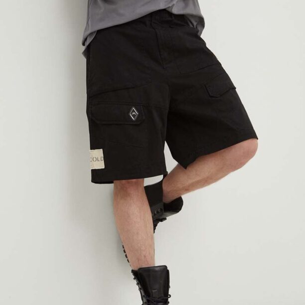 A-COLD-WALL* pantaloni scurți din bumbac ANDO CARGO SHORT culoarea negru ACWMB208A