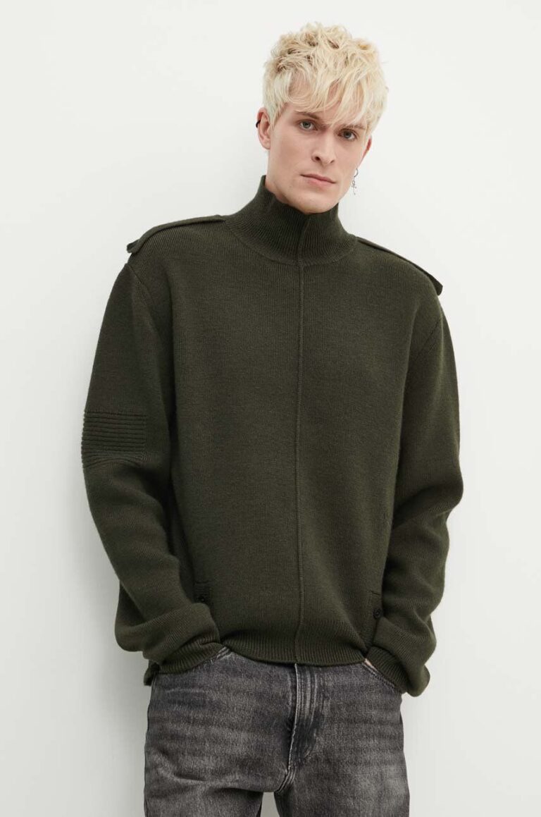 A-COLD-WALL* pulover de lână UTILITY MOCK NECK KNIT bărbați