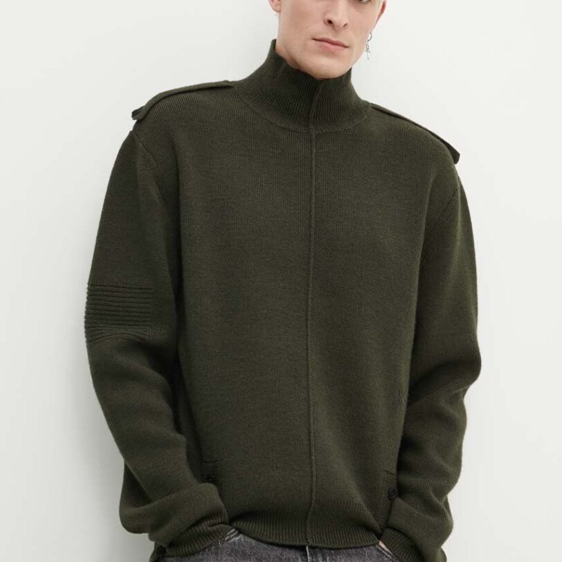 A-COLD-WALL* pulover de lână UTILITY MOCK NECK KNIT bărbați