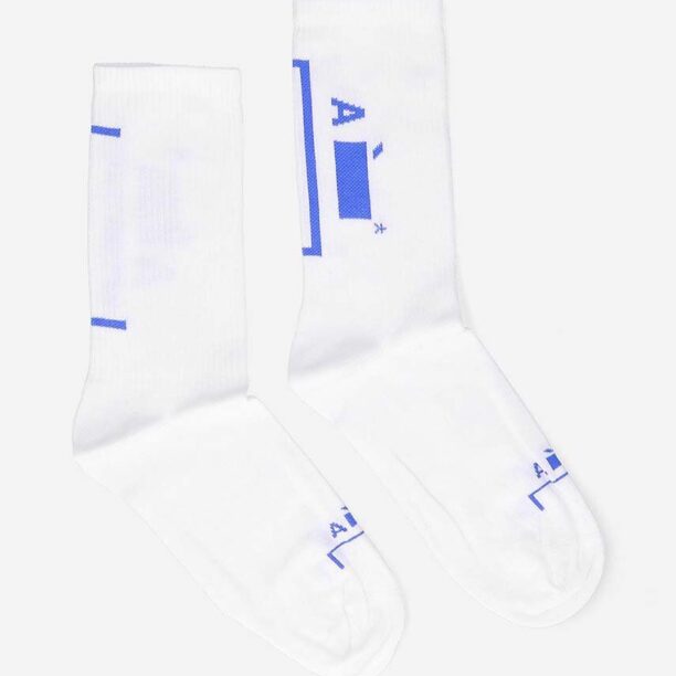 A-COLD-WALL* șosete Barcket Sock culoarea alb ACWMSK027-WHITE