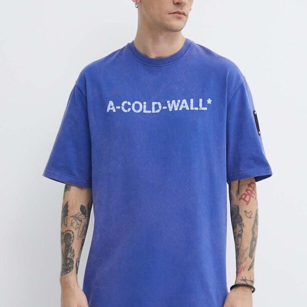 A-COLD-WALL* tricou din bumbac Overdye Logo T-Shirt barbati