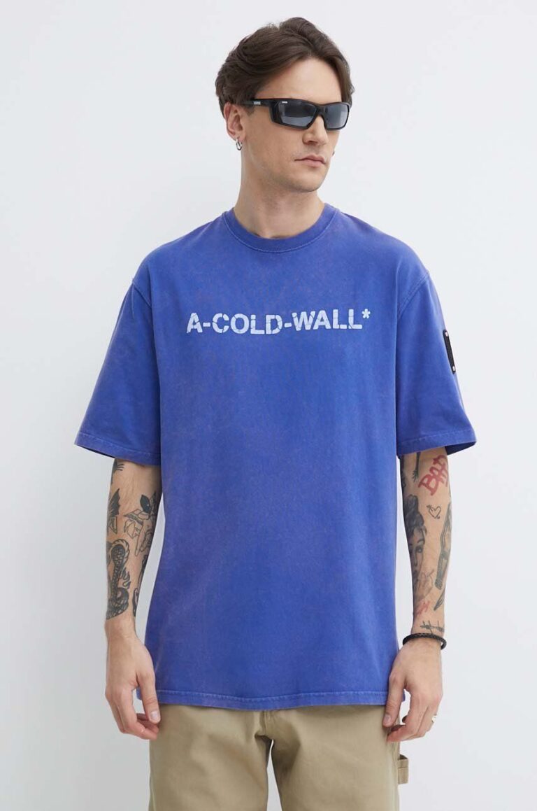 A-COLD-WALL* tricou din bumbac Overdye Logo T-Shirt barbati