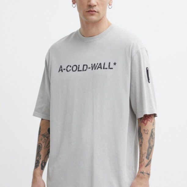 A-COLD-WALL* tricou din bumbac Overdye Logo T-Shirt barbati