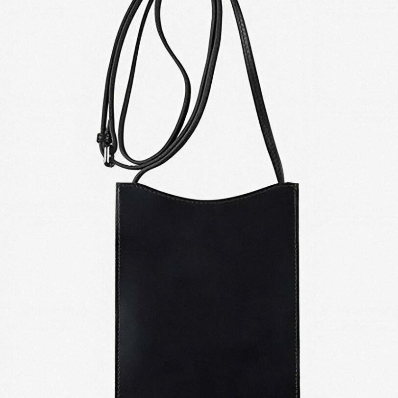 A.P.C. borsetă de piele culoarea negru preţ