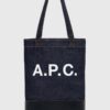 A.P.C. geanta tote axel culoarea albastru marin