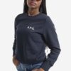 A.P.C. hanorac de bumbac bluză A.P.C. Sweat Shelley COETM-F27693 DARK NAVY femei