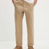 A.P.C. pantaloni de bumbac Pantalon Chuck culoarea bej