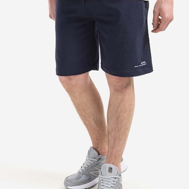 A.P.C. pantaloni scurți din bumbac Item Short culoarea bleumarin COEAS.H10148-DARKNAVY