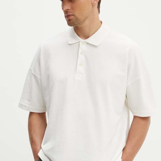 A.P.C. polo de bumbac Polo Antoine culoarea bej