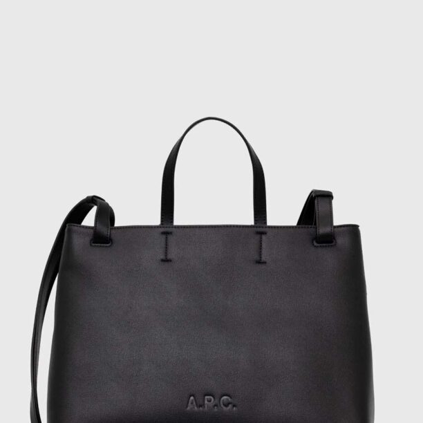 A.P.C. poșetă Cabas Market Small culoarea negru