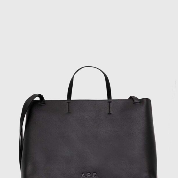 A.P.C. poșetă Cabas Market culoarea negru