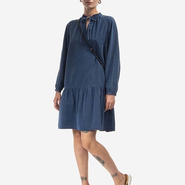 A.P.C. rochie culoarea bleumarin