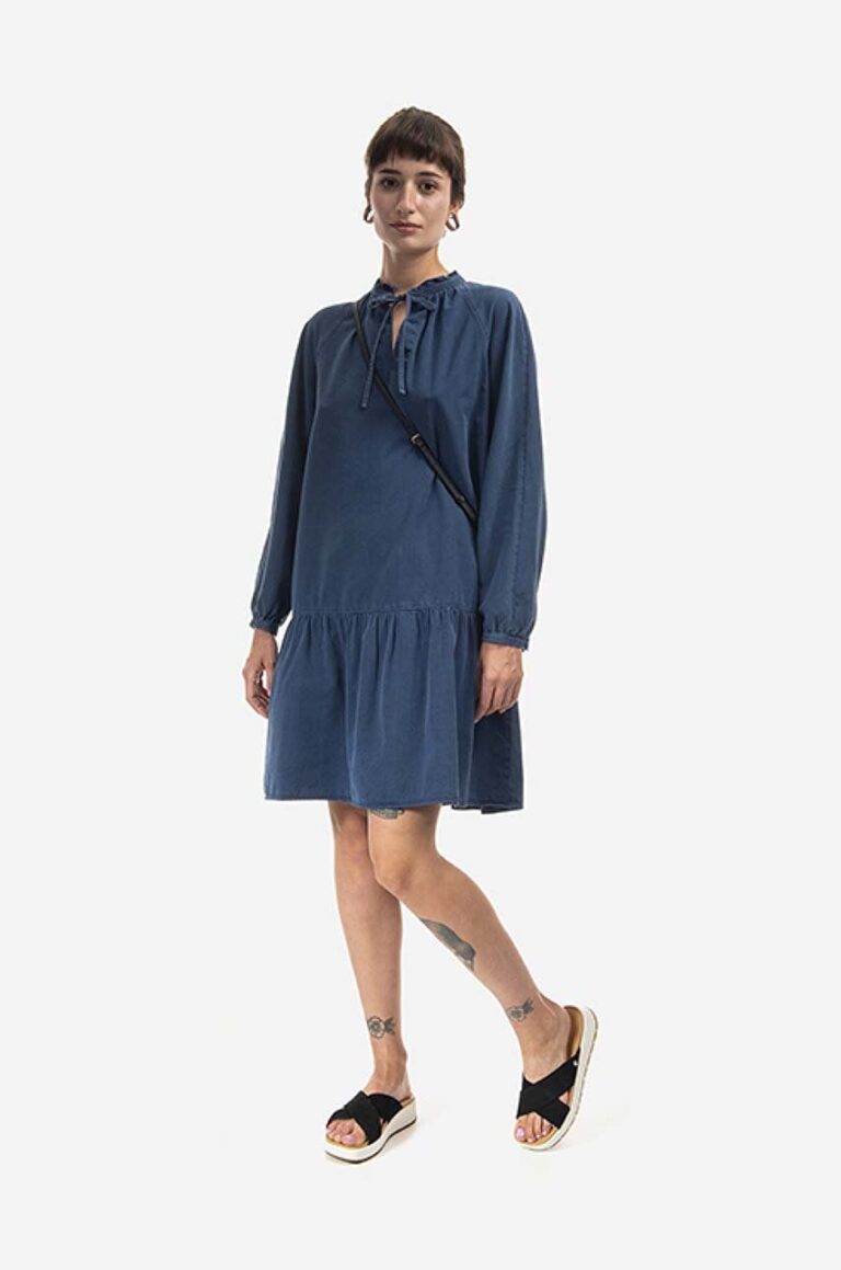 A.P.C. rochie culoarea bleumarin