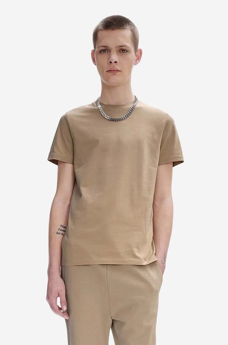 A.P.C. tricou din bumbac A.P.C. T-shirt Jimmy COBQX-H26504 BEIGE culoarea bej