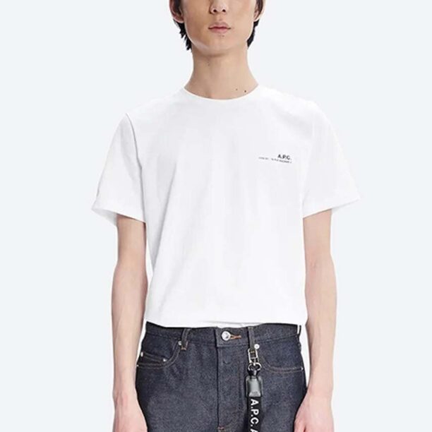 A.P.C. tricou din bumbac Item F culoarea alb