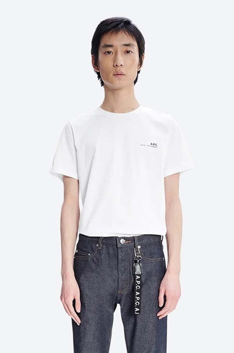 A.P.C. tricou din bumbac Item F culoarea alb