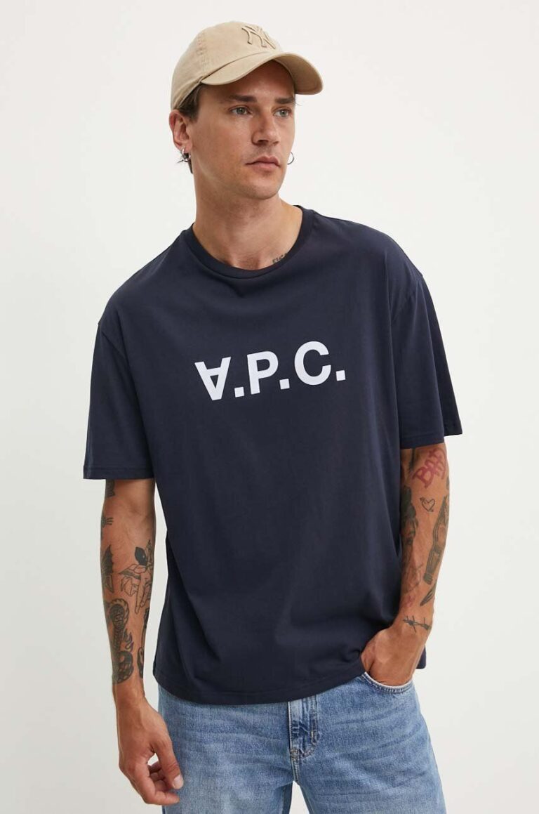 A.P.C. tricou din bumbac T-Shirt River bărbați