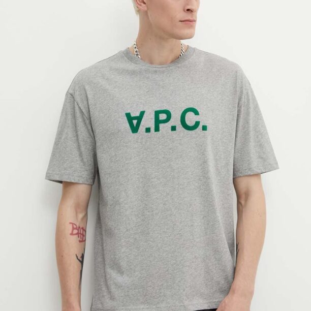 A.P.C. tricou din bumbac T-Shirt River bărbați