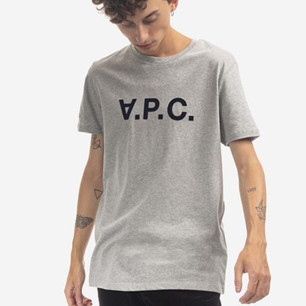 A.P.C. tricou din bumbac VPC Color culoarea gri