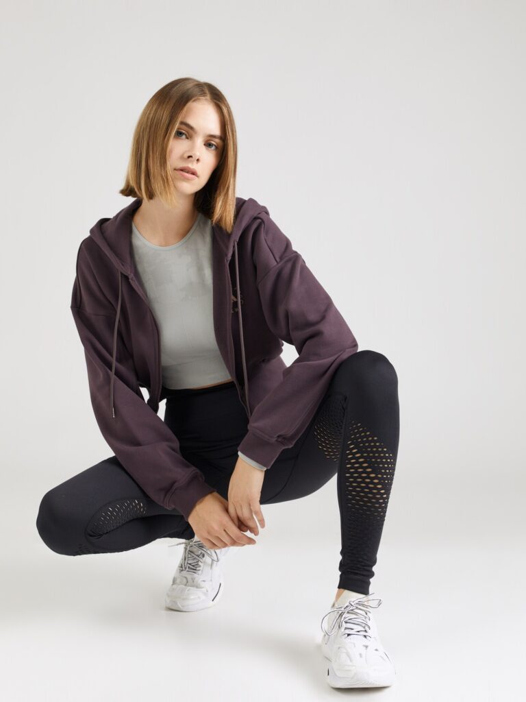 Cumpăra ADIDAS BY STELLA MCCARTNEY Bluză cu fermoar sport  mov zmeură / alb