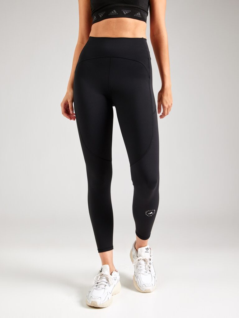 ADIDAS BY STELLA MCCARTNEY Pantaloni sport 'TrueStrength'  negru / alb