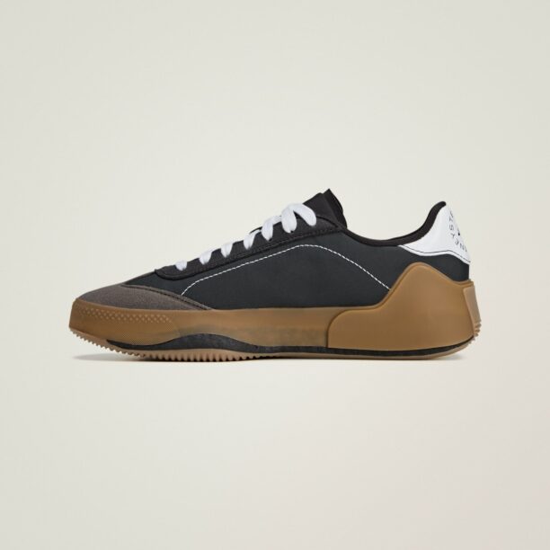 ADIDAS BY STELLA MCCARTNEY Pantofi sport 'COURT'  gri închis / negru / alb